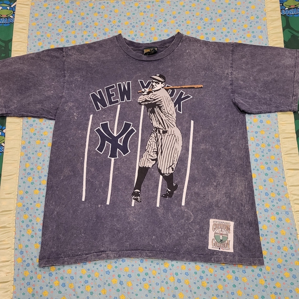 ⚾️ Vtg 1991 🔥 Lou Gehrig Shirt Large Single Stitch 🪡 90s Vintage 💎 NY Yankees
